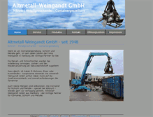 Tablet Screenshot of altmetall-weingandt.de
